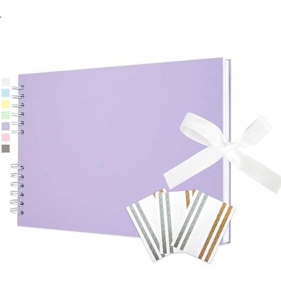 Vienrose DIY Scrapbook Album zum Selbstgestalten, 21,5 x 29 cm, 40 weiße