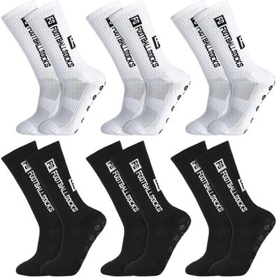 Apricitie 6 Paar Fußball Socken für Herren & Damen, Anti-Rutsch Sportsocken