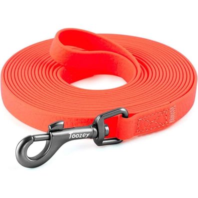 Toozey Wasserdichte Schleppleine für Hunde, 15m Neon Orange - Robuste