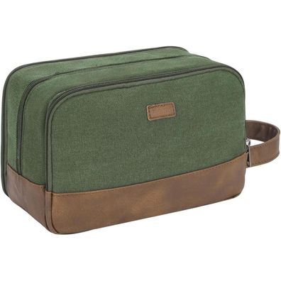 WANDF Kulturtasche für Herren, Reise-Kulturtasche aus Canvas, wasserabweisende