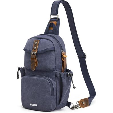 G4Free Canvas Brusttasche Herren, Unisex Stylische Retro-Schultertasche für