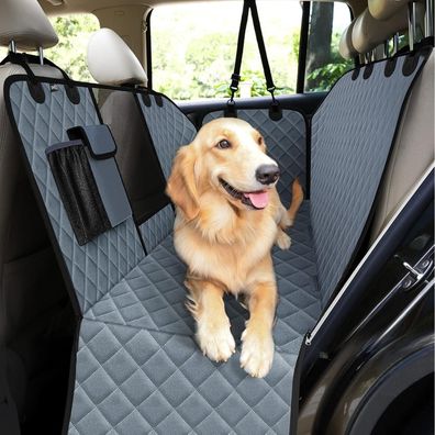 pecute Autoschondecke Hund für Rücksitz mit Seitenschutz, Sichtfenster