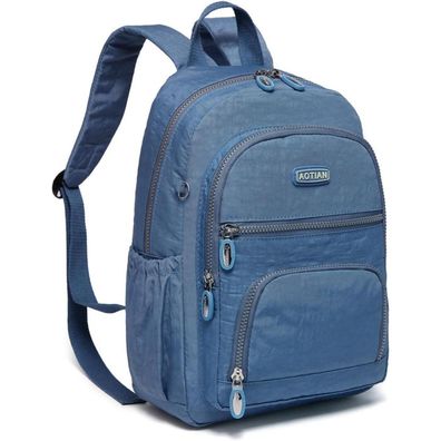AOTIAN Damen Nylon Rucksack Klassisch Leicht Klein Tagesrucksack 9L Helle Blau