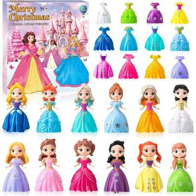 Prinzessin Adventskalender 2025 für Mädchen - 24 Tage Weihnachtskalender mit