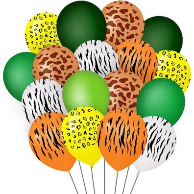 Aurasky Luftballons Dschungel Safari, 42 Stück 12 Zoll Latex Druckballons für