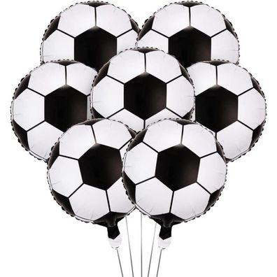 Aurasky Fußball Luftballons, 12 Stück 18 Zoll Folienballons für Kinder