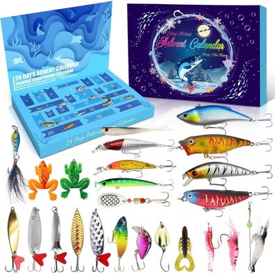 Tylices Angeln Adventskalender 2025 - 24 hochwertige Angelköder als Geschenk