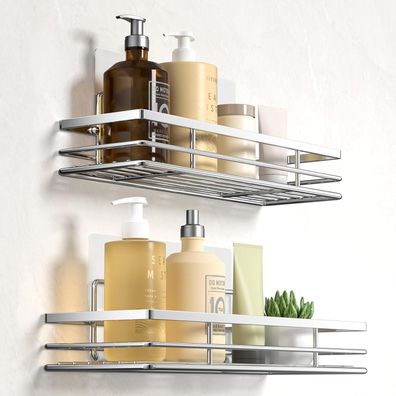 saffruff Duschablage Ohne Bohren 2 Stück Duschregal Badezimmer Organizer mit