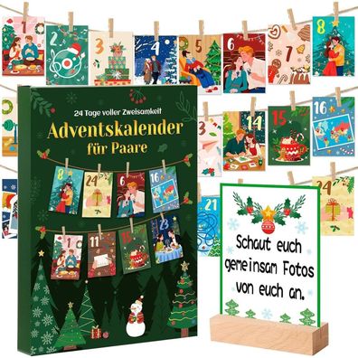 HOWAF Adventskalender für Paare 2025 - Romantische Vorfreude mit 24 Karten und