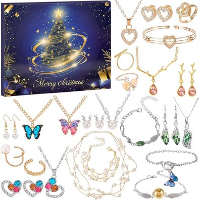 HOWAF Adventskalender Schmuck 2025 für Damen & Mädchen - Weihnachtsgeschenke