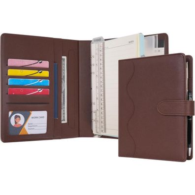 WASON A5 Nachfüllbares PU Leder Journal mit Ringbuchordner, Schreibblock und