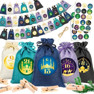HOWAF Ramadan Kalender zum Befüllen 2025, DIY Adventskalender mit 30