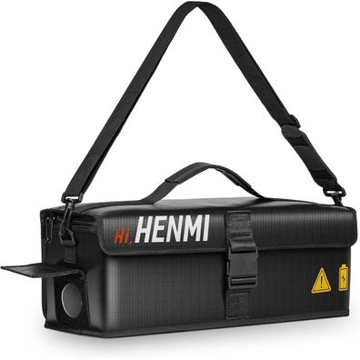 HENMI Ebike Akku Tasche, feuerfest bis 1000°C, 41 x 13 x 12 cm, ideal für