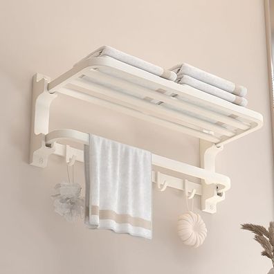 CZKDTT Handtuchhalter ohne Bohren, Selbstklebend, Wandmontage, 5 Haken