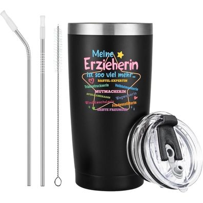 Livole Edelstahl Kaffee Becher 600ml - Geschenk für Erzieherin, Abschied, Danke