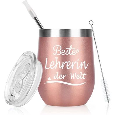 Livole Geschenk für Lehrerin Grundschule - 350ml Edelstahl Vakuum Thermobecher