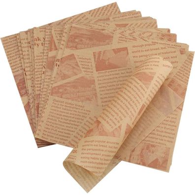 Hejo 200 Deli Papierblätter 18x18cm - Umweltfreundliches Backpapier für Burger