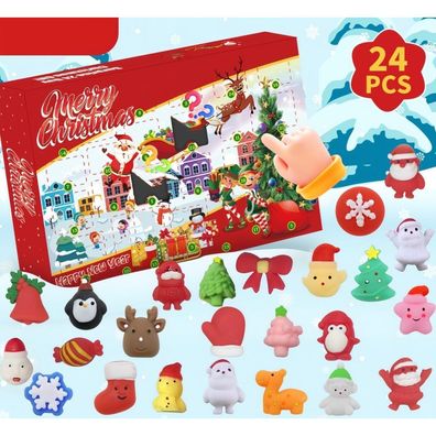 Kaheign Adventskalender 2024 mit 24 Mochi-Quetschspielzeugen für Kinder und