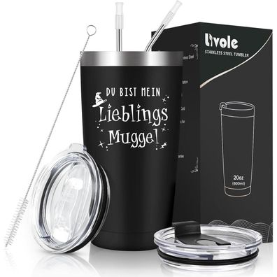 Livole Thermobecher "Lieblings Muggel" 600ml - Kaffee to go Becher für Männer