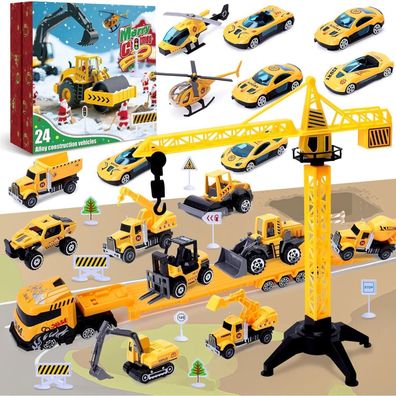 Sumsoltic Adventskalender Kinder: Auto & Baustelle Spielzeug für Jungen