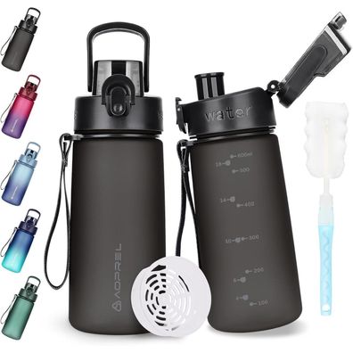 AOPREL Trinkflasche 600ml BPA-Frei aus Tritan, Auslaufsicher für Sport