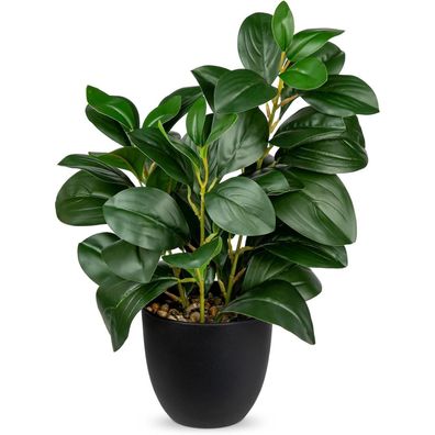 Briful Künstliche Kamelie Kunstpflanze Camellia Japonica im Kunststofftopf, 28