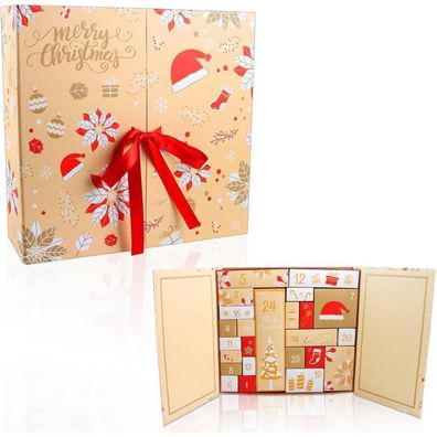 Adventskalender zum Befüllen, DIY Weihnachtskalender mit 24 Geschenkboxen