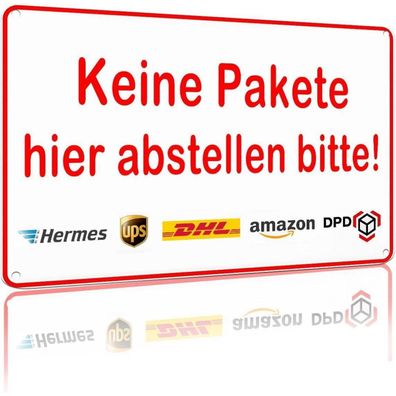 Yiruhe Warnschild 'Keine Pakete hier abstellen bitte!' für Foyer und