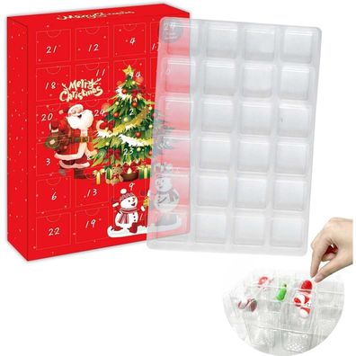 POPOYU DIY Weihnachts Adventskalender zum Befüllen, 24 leere Geschenkboxen für
