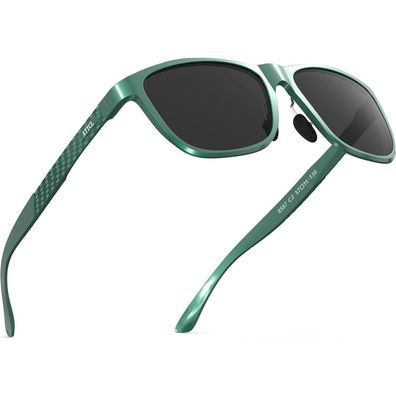 ATTCL Herren Polarisierte Sonnenbrille Al-Mg Metall Rahmen Ultra Leicht UV400