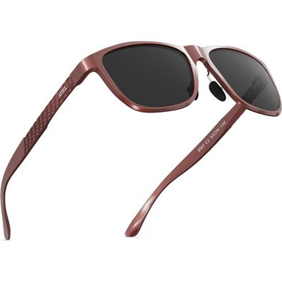 ATTCL Herren Polarisierte Sonnenbrille Al-Mg Metall Rahmen Ultra Leicht UV400