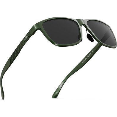 ATTCL Herren Polarisierte Sonnenbrille Al-Mg Metall Rahmen Ultra Leicht UV400
