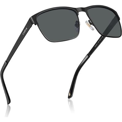 CARFIA Polarisierte Herren Sonnenbrille mit Metallrahmen, UV 400, Fahrerbrille