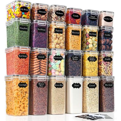 GoMaihe 24er Set Vorratsdosen mit Deckel, Luftdicht, BPA-FREI