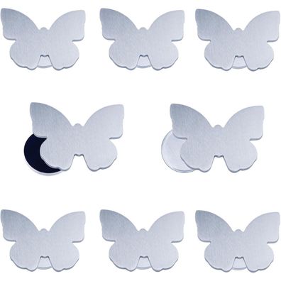 Mbsomnus 8 Stück Tischdeckenbeschwerer Edelstahl, Magnetisch, Schmetterling