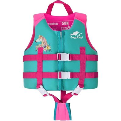 Gogokids Kinder Schwimmweste Float Jacket für Kleinkinder - Rosa, 2-3 Jahre