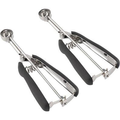 TJ POP Keksschaufel-Set (2 Stück) - 18/8 Edelstahl, weiche Griffe, 25mm & 30mm