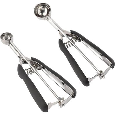 TJ POP Keksschaufel-Set (2 Stück) aus Edelstahl mit weichen Griffen, inklusive