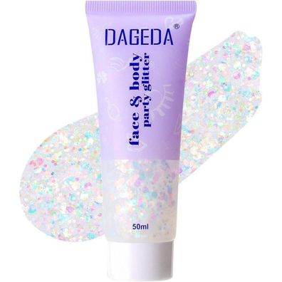 Prreal Body Glitter Gel Holographic Chunky Glitters für Gesicht, Haare, Nägel