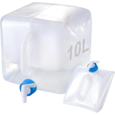 Jarkyfine Faltbarer Wasserkanister 10L/20L mit Hahn - Lebensmittelecht