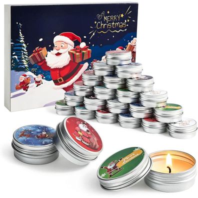 Moyel 24er Adventskalender Kerzen 2025 - Romantische Duftkerzen für Frauen
