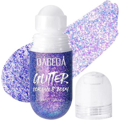 Prreal Roll-on Body Glitter Gel, Mermaid Makeup Festival Rave Zubehör
