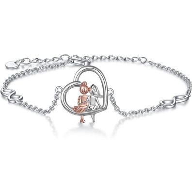 VONALA 925 Sterling Silber Schwester Herz Unendlichkeitszeichen Armband