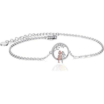 VONALA 925 Sterling Silber Schwester Herz Armband mit Unendlichkeitszeichen