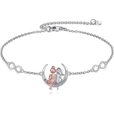 VONALA 925 Sterling Silber Schwester Herz Armband mit Kristall