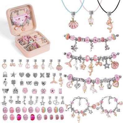 AUAUY Schmuck Bastelset für Mädchen ab 6 Jahre - Armbänder selber machen