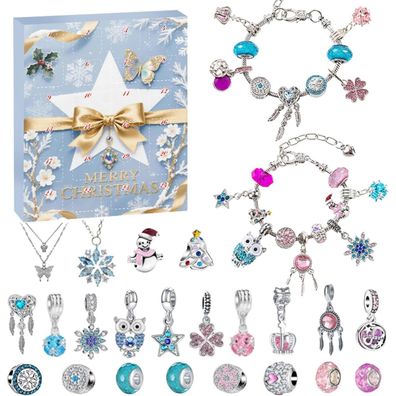 FONDUO Adventskalender 2025 für Mädchen - DIY Schmuck Kalender mit 24