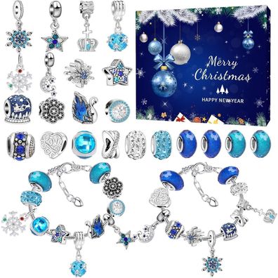 AMGeet Weihnachts-Adventskalender 2025 für Mädchen - 24 Schmuck-Füllungen für