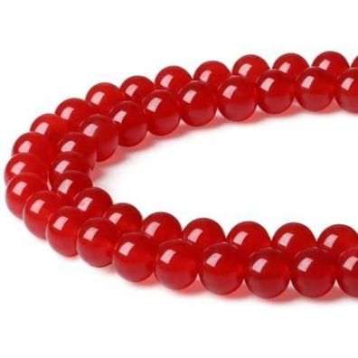 Xiannvxi 8mm Naturstein Red Jasper Perlen zum Auffädeln, Runde Kristalle für