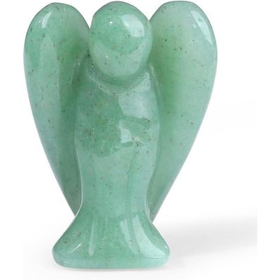 Xiannvxi Schutzengel Figur aus Grünem Aventurin - Heilkristall für Glück und